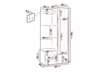 Dunvegan Highboard Black - Säilytys - Kaappi - Säilytyskaappi