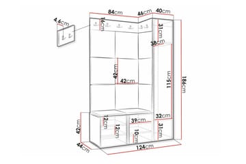 Dunvegan Highboard Black - Säilytys - Kaappi - Säilytyskaappi