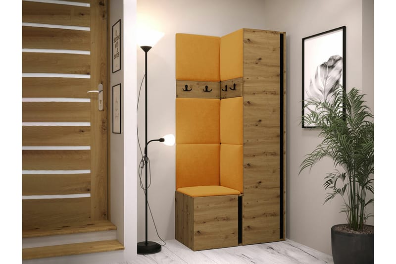 Dunvegan Highboard Brown/Yellow - Säilytys - Kaappi - Säilytyskaappi