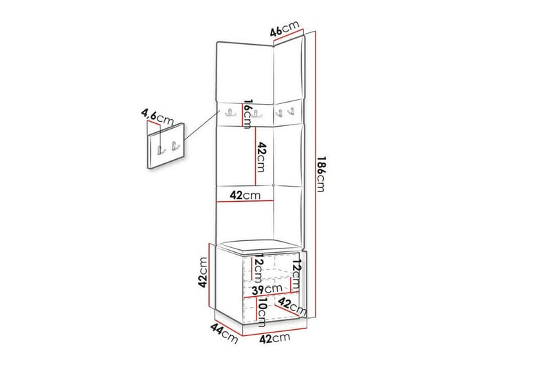 Dunvegan Highboard Graphite - Säilytys - Kaappi - Säilytyskaappi