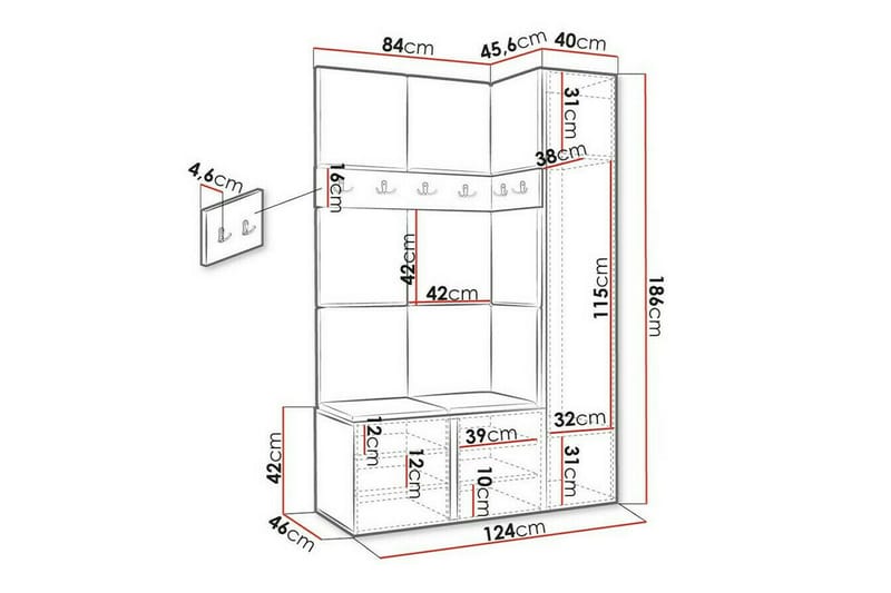 Dunvegan Highboard Graphite - Säilytys - Kaappi - Säilytyskaappi