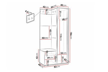 Dunvegan Highboard White - Säilytys - Kaappi - Säilytyskaappi