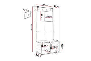 Dunvegan Highboard White - Säilytys - Kaappi - Säilytyskaappi