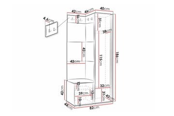 Dunvegan Highboard White - Säilytys - Kaappi - Säilytyskaappi