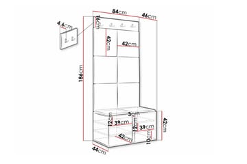 Dunvegan Highboard White - Säilytys - Kaappi - Säilytyskaappi