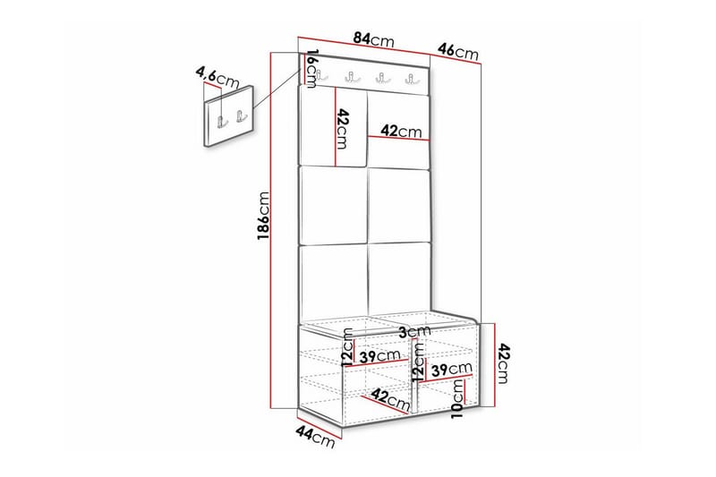 Dunvegan Highboard White - Säilytys - Kaappi - Säilytyskaappi