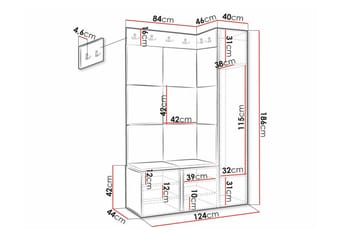 Dunvegan Highboard White - Säilytys - Kaappi - Säilytyskaappi