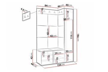 Dunvegan Highboard White - Säilytys - Kaappi - Säilytyskaappi