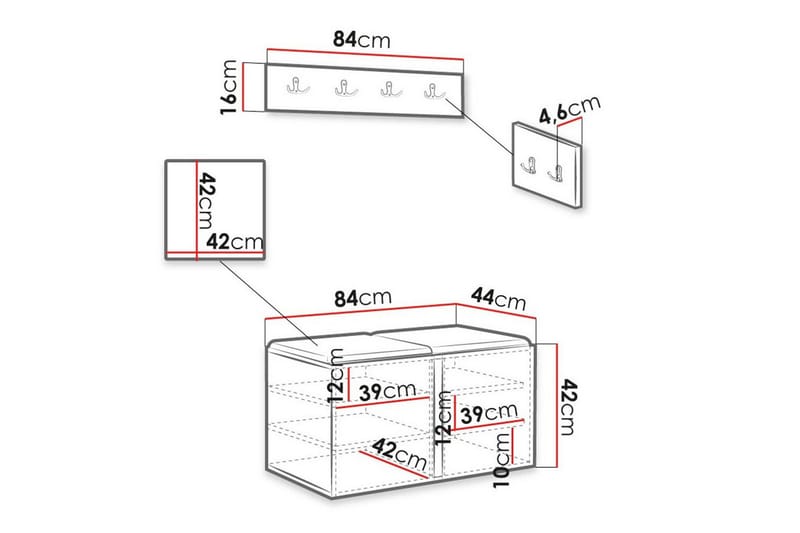 Dunvegan Highboard White - Säilytys - Kaappi - Säilytyskaappi