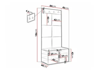 Dunvegan Highboard White - Säilytys - Kaappi - Säilytyskaappi
