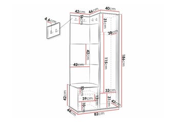 Dunvegan Highboard White - Säilytys - Kaappi - Säilytyskaappi
