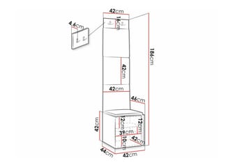 Dunvegan Highboard White - Säilytys - Kaappi - Säilytyskaappi