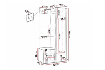 Dunvegan Highboard White - Säilytys - Kaappi - Säilytyskaappi