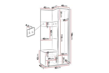 Dunvegan Highboard White - Säilytys - Kaappi - Säilytyskaappi