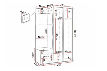 Dunvegan Highboard White - Säilytys - Kaappi - Säilytyskaappi