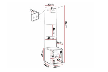 Dunvegan Highboard White - Säilytys - Kaappi - Säilytyskaappi