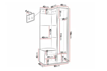 Dunvegan Highboard White - Säilytys - Kaappi - Säilytyskaappi