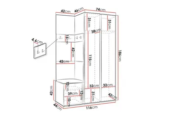 Dunvegan Highboard White - Säilytys - Kaappi - Säilytyskaappi