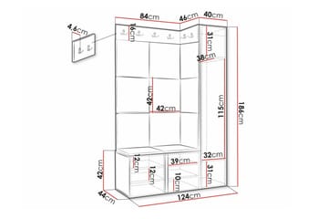 Dunvegan Highboard White - Säilytys - Kaappi - Säilytyskaappi