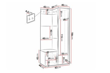Dunvegan Highboard White - Säilytys - Kaappi - Säilytyskaappi