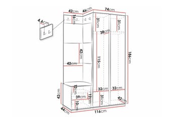 Dunvegan Highboard White - Säilytys - Kaappi - Säilytyskaappi