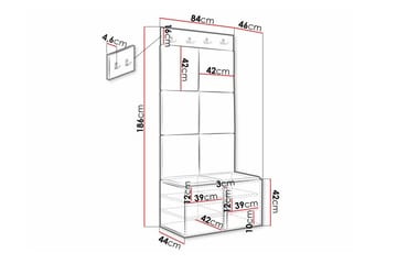 Dunvegan Highboard White - Säilytys - Kaappi - Säilytyskaappi