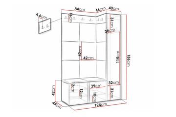 Dunvegan Highboard White - Säilytys - Kaappi - Säilytyskaappi