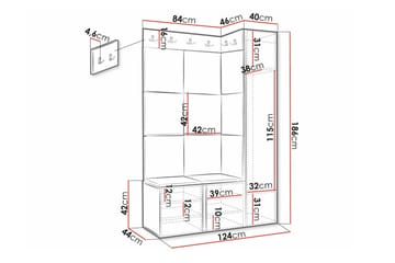 Dunvegan Highboard White - Säilytys - Kaappi - Säilytyskaappi