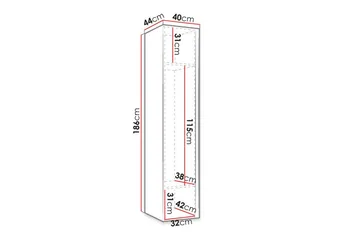 Dunvegan Highboard White - Säilytys - Kaappi - Säilytyskaappi