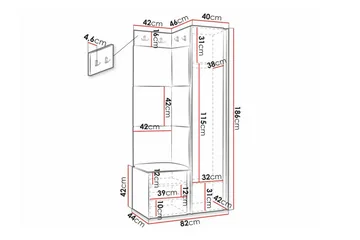 Dunvegan Highboard White - Säilytys - Kaappi - Säilytyskaappi