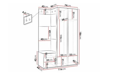Dunvegan Highboard White - Säilytys - Kaappi - Säilytyskaappi