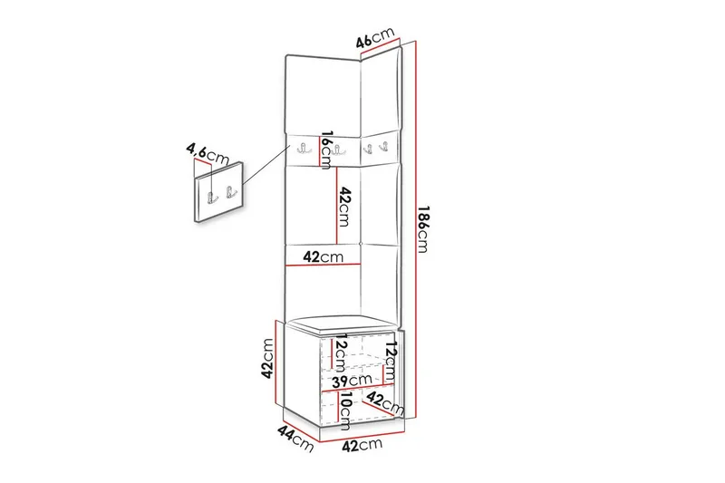 Dunvegan Highboard White - Säilytys - Kaappi - Säilytyskaappi