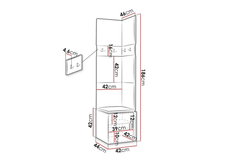 Dunvegan Highboard White - Säilytys - Kaappi - Säilytyskaappi