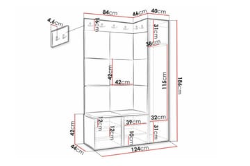 Dunvegan Highboard White - Säilytys - Kaappi - Säilytyskaappi