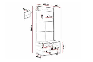 Dunvegan Highboard White - Säilytys - Kaappi - Säilytyskaappi