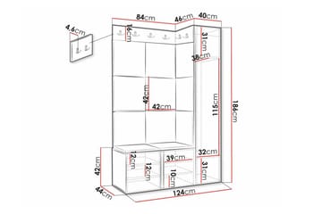 Dunvegan Highboard White - Säilytys - Kaappi - Säilytyskaappi