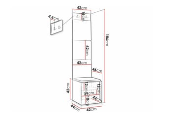 Dunvegan Highboard White - Säilytys - Kaappi - Säilytyskaappi