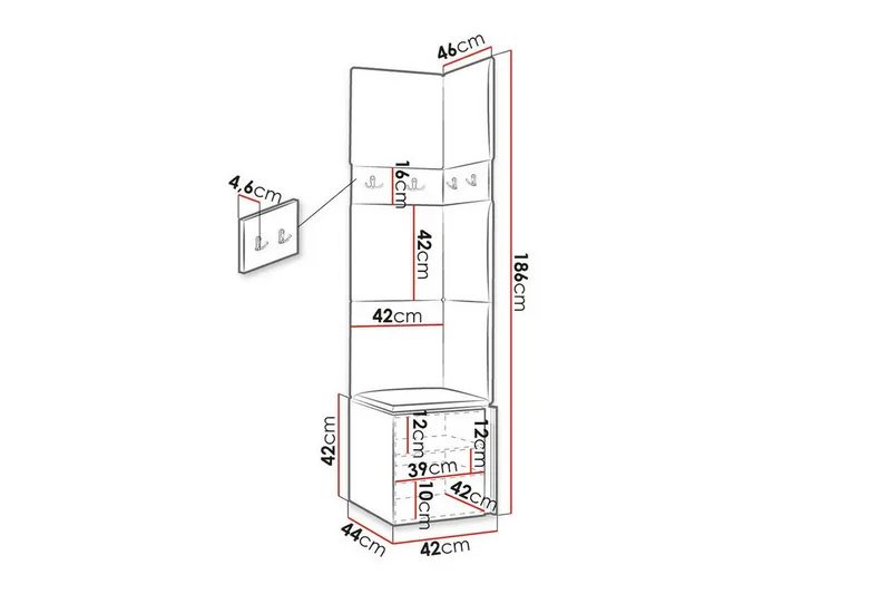 Dunvegan Highboard White - Säilytys - Kaappi - Säilytyskaappi