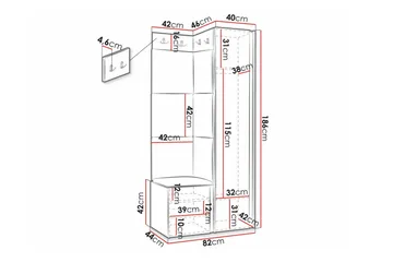 Dunvegan Highboard White - Säilytys - Kaappi - Säilytyskaappi