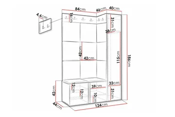 Dunvegan Highboard White - Säilytys - Kaappi - Säilytyskaappi