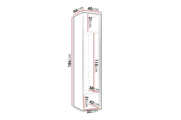 Dunvegan Highboard White - Säilytys - Kaappi - Säilytyskaappi