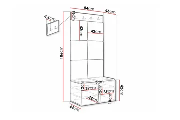 Dunvegan Highboard White - Säilytys - Kaappi - Säilytyskaappi