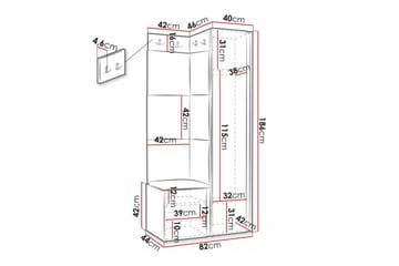 Dunvegan Highboard White - Säilytys - Kaappi - Säilytyskaappi