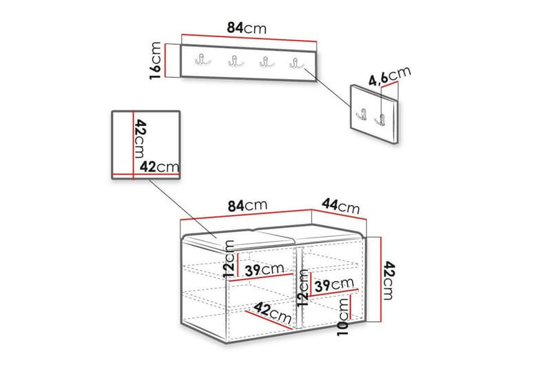 Dunvegan Highboard White - Säilytys - Kaappi - Säilytyskaappi