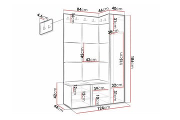 Dunvegan Highboard White - Säilytys - Kaappi - Säilytyskaappi