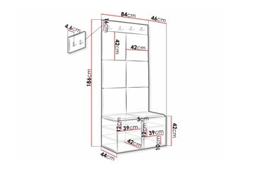 Dunvegan Highboard White - Säilytys - Kaappi - Säilytyskaappi