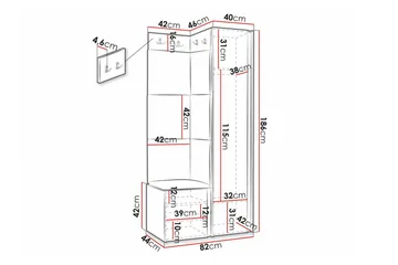 Dunvegan Highboard White - Säilytys - Kaappi - Säilytyskaappi