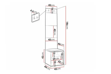 Dunvegan Highboard White - Säilytys - Kaappi - Säilytyskaappi