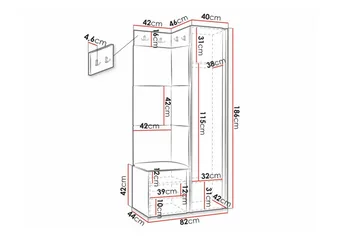 Dunvegan Highboard White - Säilytys - Kaappi - Säilytyskaappi