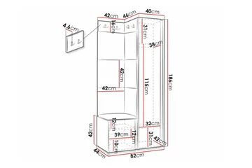 Dunvegan Highboard White - Säilytys - Kaappi - Säilytyskaappi